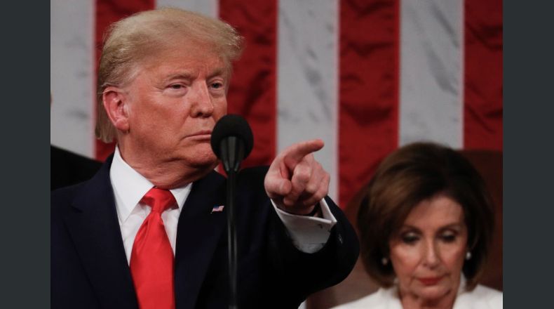 Trump en su informe del Estado de la Unión. LEAH MILLIS / AFP / Getty Images