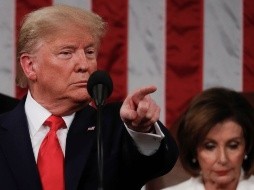 Trump en su informe del Estado de la Unión. LEAH MILLIS / AFP / Getty Images