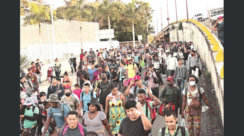 Grupal. Las caravanas de migrantes han sido una de las formas de movilización que más han evidenciado la crisis social de Centroamérica.