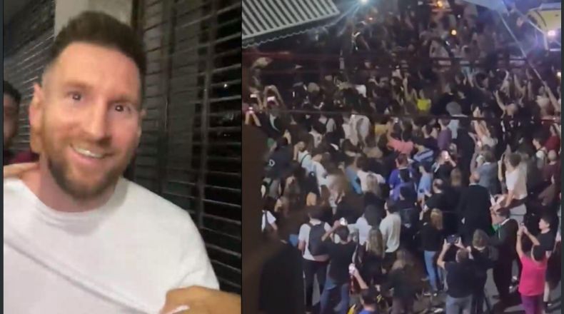 Messi desata locura en restaurante de Argentina al cenar con su familia