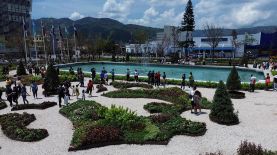 El Jardín Centroamérica fue inaugurado el mes pasado a un costado del Palacio Nacional.