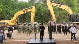 Daniel Noboa, lideró este viernes la ceremonia del inicio de obras de la cárcel de Santa Elena. Foto: cortesía Presidencia de Ecuador.