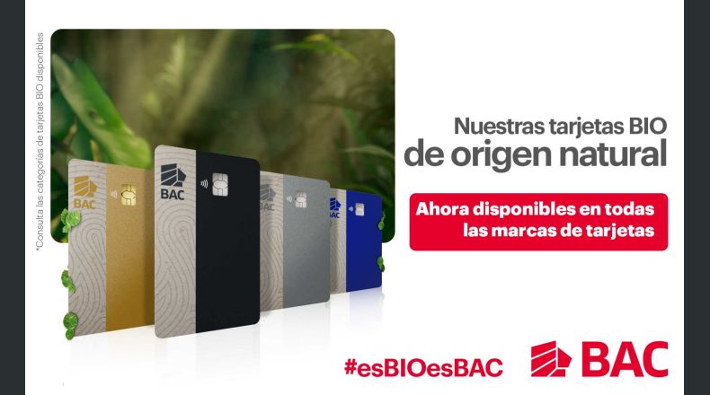 BAC amplía su portafolio de tarjetas BIO, ahora con la incorporación de las marcas AMEX y VISA. LPG/Cortesía