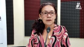 Idalia Zúniga, secretaria general del Frente Magisterial Salvadoreño, fue notificada este jueves de su destitución./Foto cortesía YSUCA