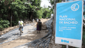 Obra inconclusa.  Habitantes del distrito de Metapán, Santa Ana, piden a la DOM terminar obra. / FOTO LPG, ÓSCAR REYES.