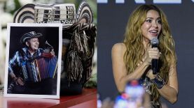 Shakira se despidió del acordeonista Egidio Cuadrado. Foto: AP y EFE.