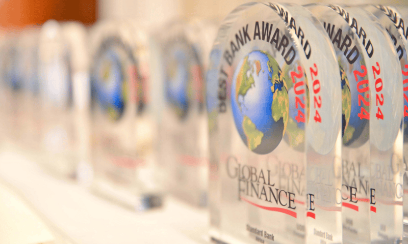 Galardón. Premios otorgados por Global Finance en 2024, donde Banco Cuscatlán fue reconocido por sexto año consecutivo. LPG/Cortesía.