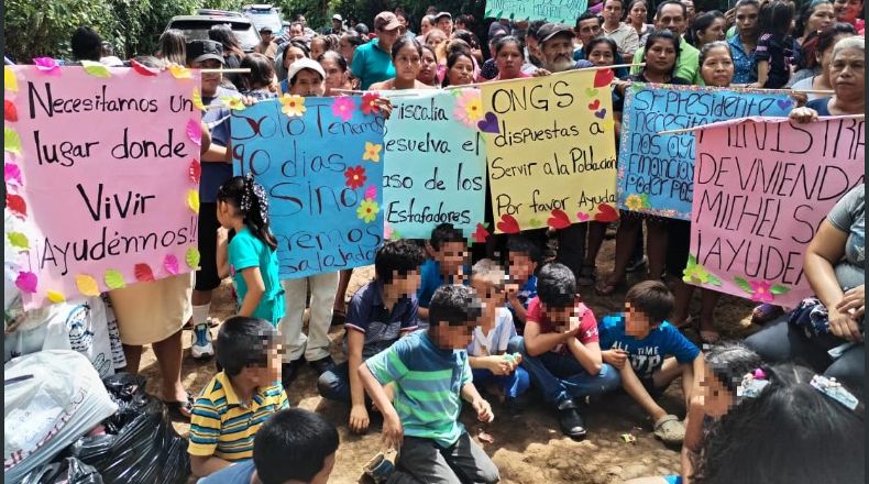 FOTO LPG/Marielos Román. Las familias solicitaron al Gobierno que los apoye con terrenos para su reubicación.