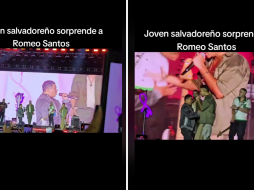 Romeo Santos invitó a su imitador salvadoreño al escenario para cantar 