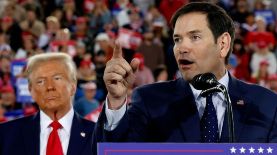 Rubio acompañó a Trump durante la campaña electoral de 2024. Foto: Getty.