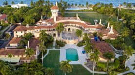 Vista aérea de la finca Mar-a-Lago de Donald Trump en Palm Beach, Florida.