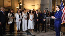 Directivos de Asamblea participan del lanzamiento del caucus El Salvador del Congreso de EUA. Foto: Cortesía.