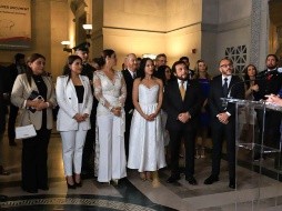 Directivos de Asamblea participan del lanzamiento del caucus El Salvador del Congreso de EUA. Foto: Cortesía.