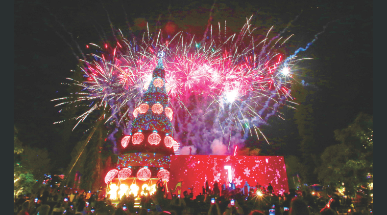 Tradición. Una vez más, San Martín iluminará la plaza Salvador del Mundo con su icónico árbol navideño, este sábado 23 de noviembre. LPG/Archivo.