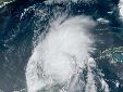 Imagen satelital lograda por la La Oficina Nacional de Administración Oceánica y Atmosférica (NOAA) del huracán Beryl.  Foto: EFE/NOAA-NHC