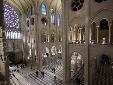 Vista del interior de la catedral de Notre Dame. EFE/Christophe Petit Tesson/Pool.