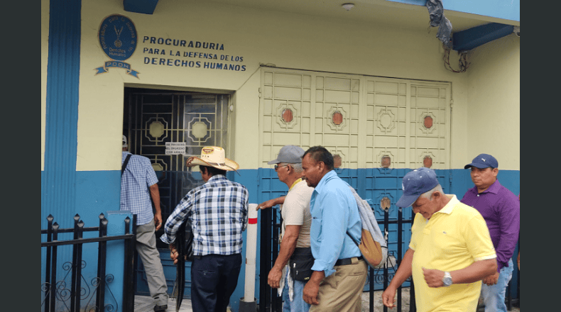 Archivo. Durante el proceso contra los campesinos, los abogados han recurrido a la PDDH dos veces.