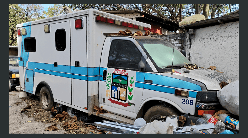 Foto LPG/Óscar Reyes. Las autoridades del distrito de Candelaria de la Frontera indicaron que actualmente buscan apoyo para recibir en donación una nueva ambulancia.