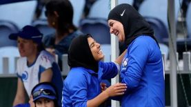 Las mujeres afganas jugaron en enero su primer partido desde que huyeron de su país. Getty.