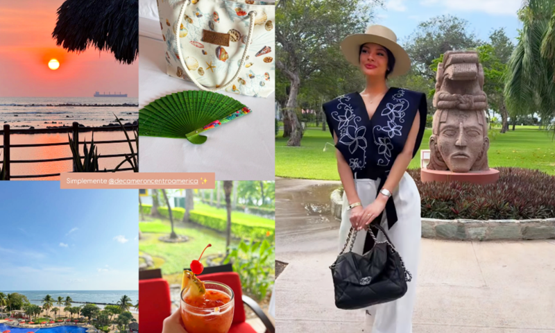 Vacaciones de primer nivel. Sheynnis Palacios disfruta de la variada gastronomía que se ofrece día a día en Royal Decameron Salinitas, en palabras de la reina de belleza: “Esta imagen huele a hogar”. LPG/Cortesía