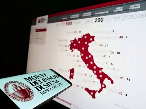  Tras varios siglos de funcionamiento, el banco Monte dei Paschi di Siena sigue operando en Italia y otros países europeos. Foto: Depositphotos.